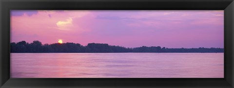 Framed Sunset Mississippi River Memphis TN USA Print