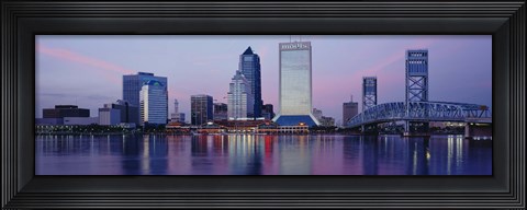 Framed Skyscrapers On The Waterfront, St. John&#39;s River, Jacksonville, Florida, USA Print