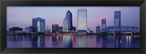 Framed Skyscrapers On The Waterfront, St. John&#39;s River, Jacksonville, Florida, USA Print