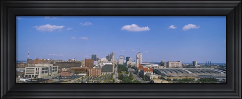 Framed Aerial view of a city, St. Louis, Missouri, USA Print