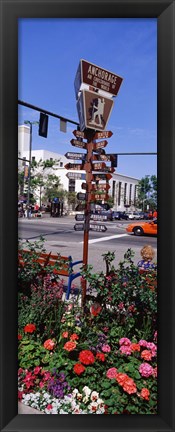 Framed Street Name signs at the roadside, Anchorage, Alaska, USA Print