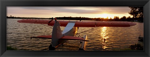 Framed High angle view of a sea plane, Lake Spenard, Anchorage, Alaska Print