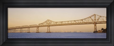 Framed Low angle view of a bridge, Bay Bridge, California, USA Print