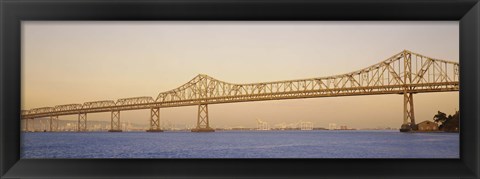 Framed Low angle view of a bridge, Bay Bridge, California, USA Print