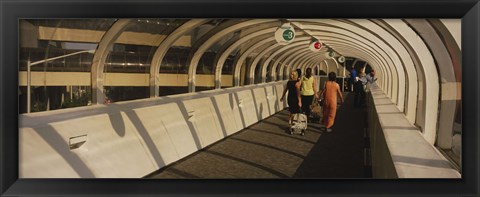 Framed Rear view of tourists walking on a walkway, Atlanta, Georgia, USA Print