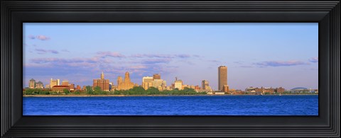 Framed Buffalo skyline, Niagara River, Erie County, New York State Print