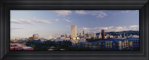 Framed High angle view of buildings in a city, Portland, Oregon, USA Print