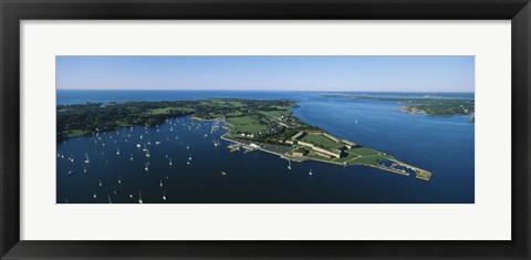 Framed Aerial view of a fortress, Fort Adams, Newport, Rhode Island, USA Print