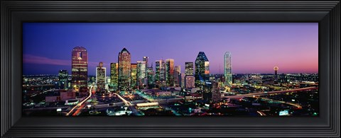Framed Night, Dallas, Texas, USA Print