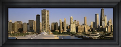 Framed Chicago skyscrapers on a sunny day, IL Print