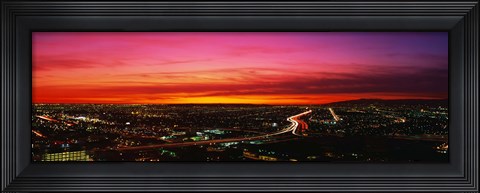 Framed Aerial Los Angeles CA Print