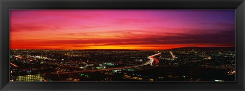 Framed Aerial Los Angeles CA Print