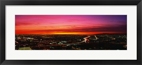 Framed Aerial Los Angeles CA Print