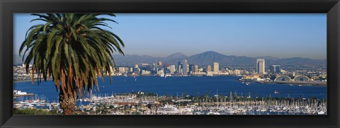 Framed San Diego from a Distance Print