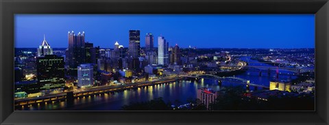 Framed Pittsburgh from Mount Washington Print
