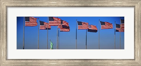 Framed Flags New York NY Print