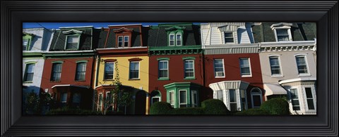 Framed Row Houses Philadelphia PA Print
