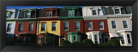 Framed Row Houses Philadelphia PA Print