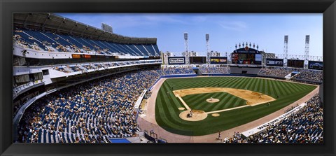 Framed High angle view of a baseball stadium, U.S. Cellular Field, Chicago, Cook County, Illinois, USA Print