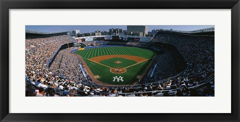 Framed High angle view of a baseball stadium, Yankee Stadium, New York City, New York State, USA Print