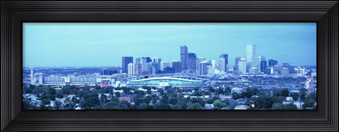 Framed Blue View of Denver Colorado Print