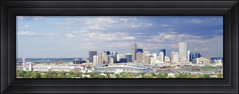 Framed USA, Colorado, Denver, Invesco Stadium, High angle view of the city Print