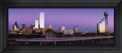 Framed Dallas at Dusk Print