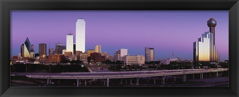 Framed Dallas at Dusk Print