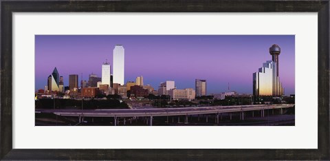 Framed Dallas at Dusk Print