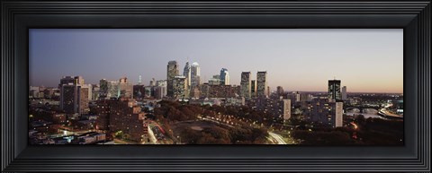 Framed High angle view of a city, Philadelphia, Pennsylvania, USA Print