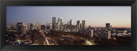 Framed High angle view of a city, Philadelphia, Pennsylvania, USA Print