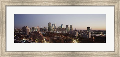 Framed High angle view of a city, Philadelphia, Pennsylvania, USA Print