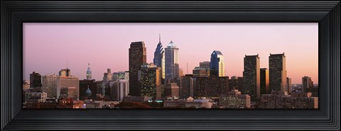 Framed Early morning in a city, Philadelphia, Pennsylvania, USA Print