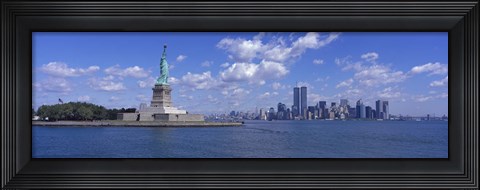 Framed Statue of Liberty and Twin Towers Print