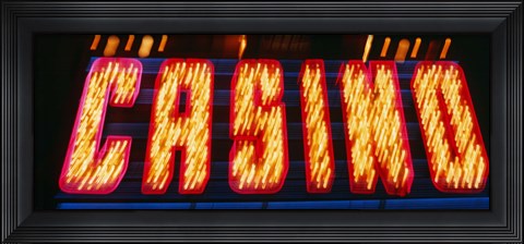Framed Casino Sign Las Vegas NV Print
