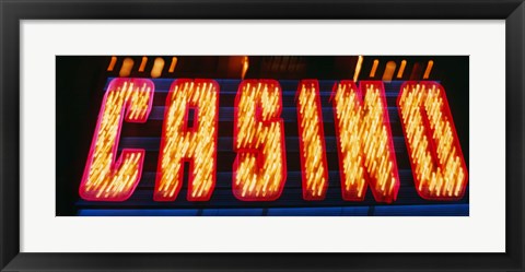 Framed Casino Sign Las Vegas NV Print