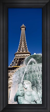 Framed Fountain Eiffel Tower Las Vegas NV Print