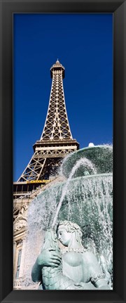 Framed Fountain Eiffel Tower Las Vegas NV Print