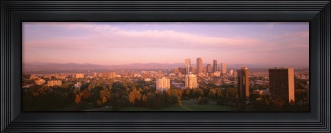 Framed Long White Clouds Over Denver Print