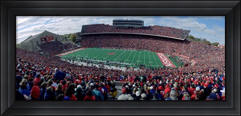 Framed University Of Wisconsin Football Game, Camp Randall Stadium, Madison, Wisconsin, USA Print