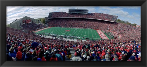 Framed University Of Wisconsin Football Game, Camp Randall Stadium, Madison, Wisconsin, USA Print