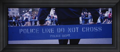 Framed Group of people running in a marathon, New York City, New York State, USA Print