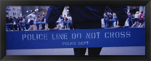 Framed Group of people running in a marathon, New York City, New York State, USA Print