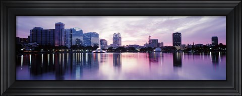 Framed Lake Eola In Orlando, Orlando, Florida, USA Print