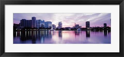 Framed Lake Eola In Orlando, Orlando, Florida, USA Print