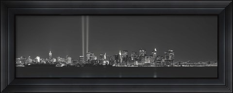 Framed Two beams into the sky, New York NY Print