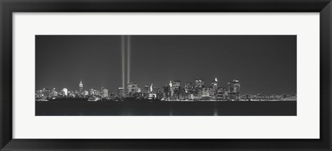 Framed Two beams into the sky, New York NY Print