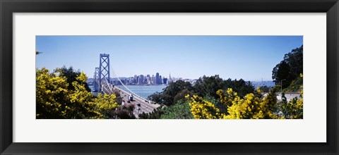 Framed Bay Bridge In San Francisco, San Francisco, California, USA Print