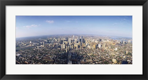 Framed Bird&#39;s eye view of a city, Philadelphia, Pennsylvania Print