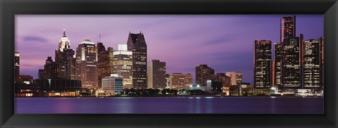 Framed Detroit, Michigan Print